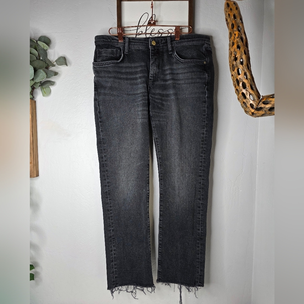Pilcro Black Washed Ankle Jeans